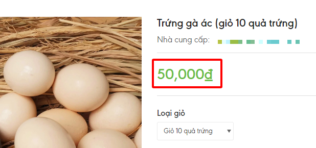 Mua trứng gà online tại HCM thường giá khá cao