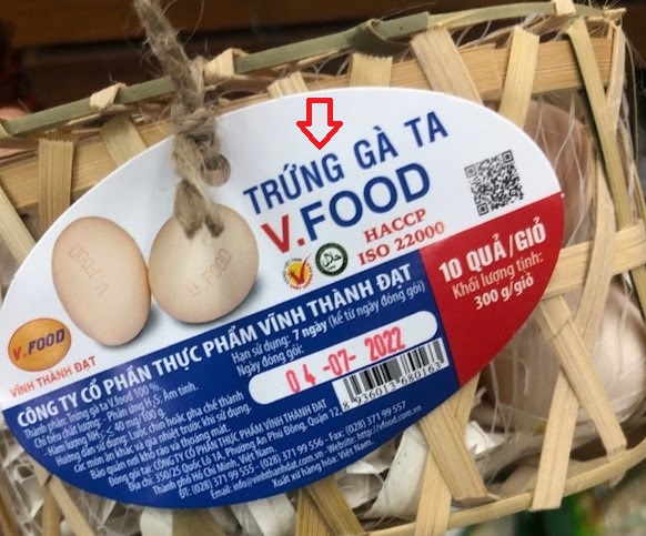 Trứng gà ác hay còn được dán nhãn là "trứng gà ta"