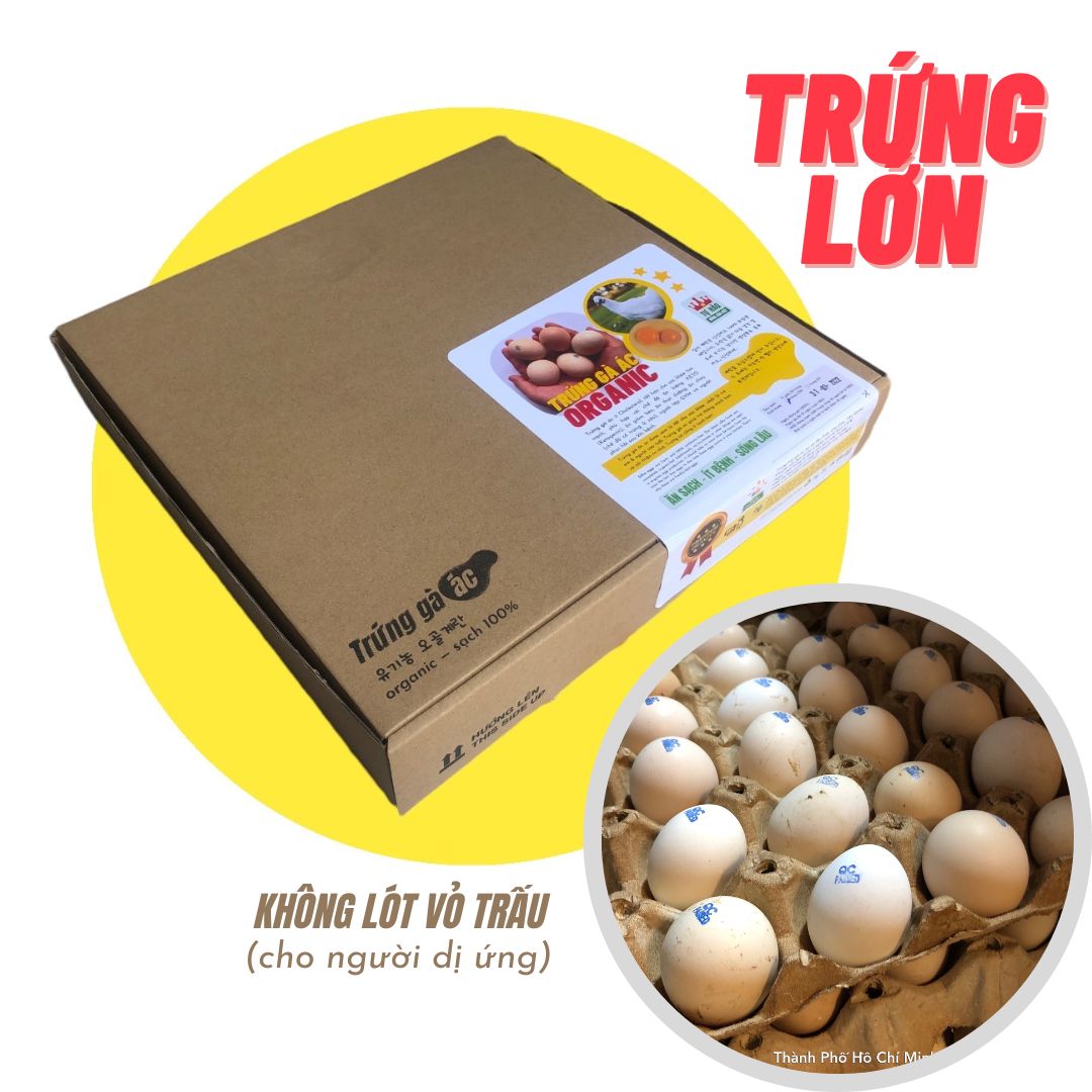 Set 30 trứng gà ác LỚN (medium size | 오골계란) • FREESHIP toàn quốc