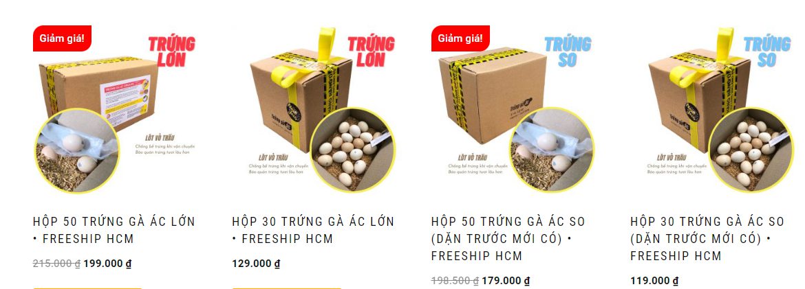 The average retail price of silkie eggs in Vietnam is low
