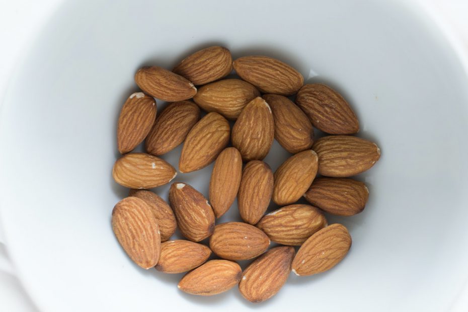 Brown Almond Nuts on White Ceramic Bowl
